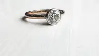 1.12 Carat Round Solitaire Diamond Engagement Ring 