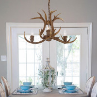 Antler (faux) Dimmable Classic / Traditional Chandelier