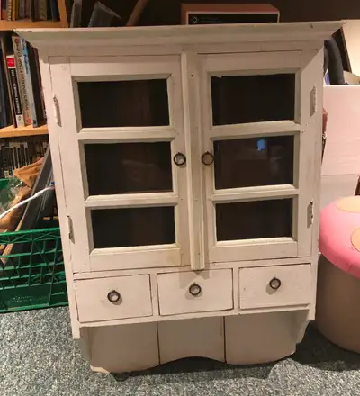 Rustic White Painted Cabinet, View more