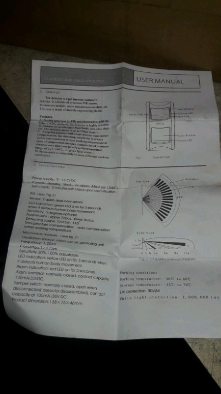 2 New  alarm motion sensor Dual PIR and or microwave  in Security Systems in Hamilton - Image 4