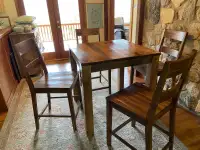 Counter height table and 4 chairs 