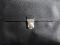 Giorgio Armani Black Leather Tote Bag Satchel