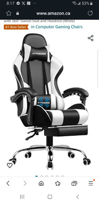 GTRACING Gaming Chair, Computer Chair with Footrest brand new