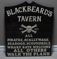 4 Wooden Pirate Party Signs