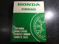 Honda CB650 SOHC Fours OEM Factory Shop Repair Service Manual