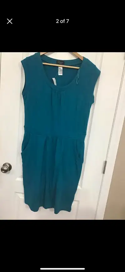 Dresses brand teal colour dress size large, View more