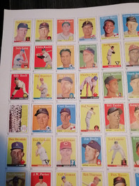 1958 Topps Baseball mini set in sheets # 1-495