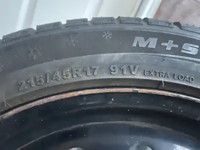 All season tires Size: 215/45R17 91V Set of 4 $200 Good condition
