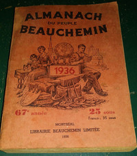 1936 ALMANACH DU PEUPLE BEAUCHEMIN Vintage issue