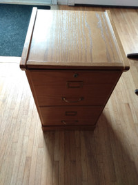 Wooden office filing cabinet