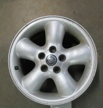 OEM Wheels 16x7 Aluminum painted 5 Spoke Fits Cadillac, Saab, Chevy cobalts, Pontiac, etc. Center Bo...