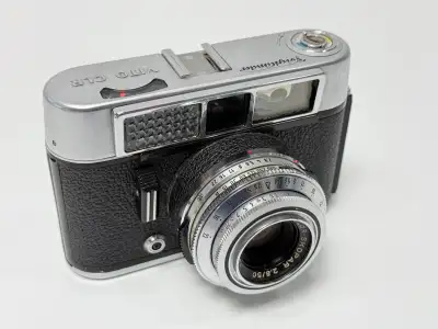 Voigtlander Vito CLR 35mm rangefinder film camera with sharp Color Skopar 50mm f28 lens. Classic Ger...