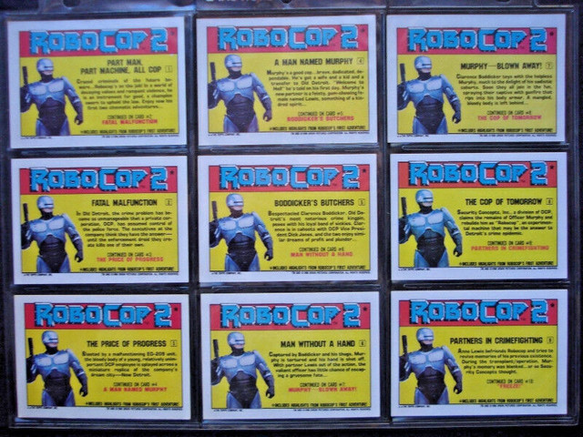 ROBOCOP 2  CARD SET 1990- 88 CARD SET PLUS 11 STICKERS (TOPPS) dans Art et objets de collection  à Longueuil/Rive Sud - Image 3