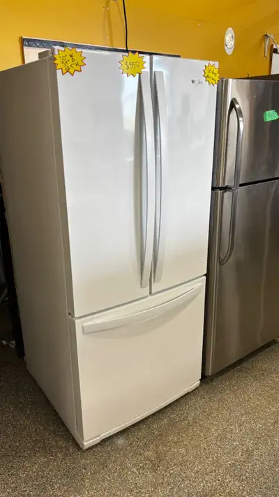 30“ Whirlpool Perfect Working Condition French Door Refrigerator Dimensions(Inches): Width: 30” Dept...