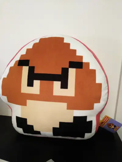 Super Mario Bros. - 11" 8-Bit Goomba Plush Pillow - Little Buddy, View more