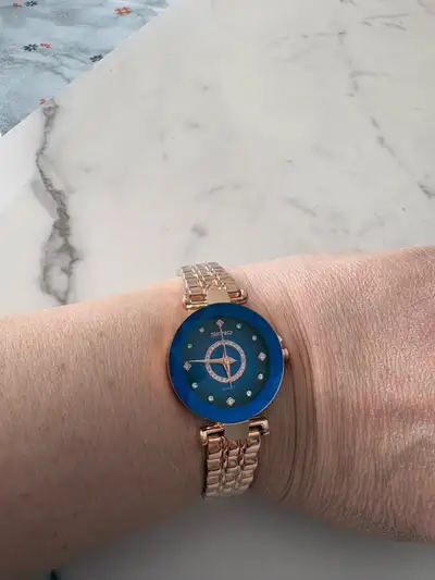 SENO Rose Gold Women’s Watch – Blue Crystal Dial (New, Boxed), View more
