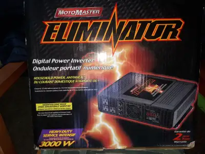 Ondulateur portatif 3000 watts numerique..se raccorde direct a la batterie.Neuf ....valeur de 399.00