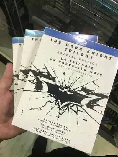 Hello all you Batman fans! Here I have for sale the Batman Dark Knight Movie Trilogy Set on Blu-Ray!...