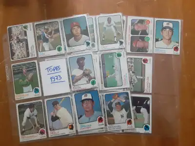 LOT DE CARTES DE BASEBALL VINTAGES TOPPS 1973, View more