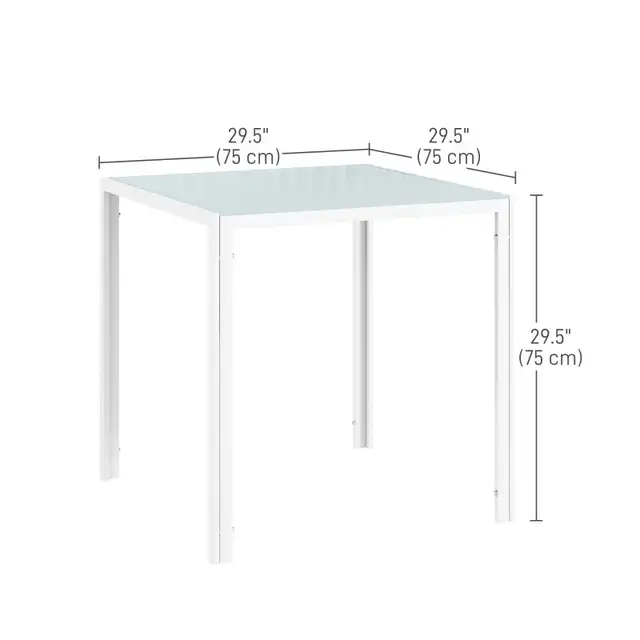 Square Kitchen Table for 2-4 People, Dining Table with Glass Top in Dining Tables & Sets in Markham / York Region - Image 4