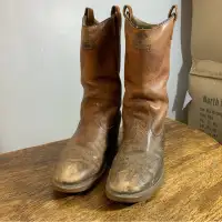 70s unisex cowboy style unisex leather boots