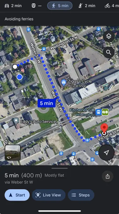 Outdoor driveway parking or storage located near the corner of Wellington and Weber. Less than 5 min...