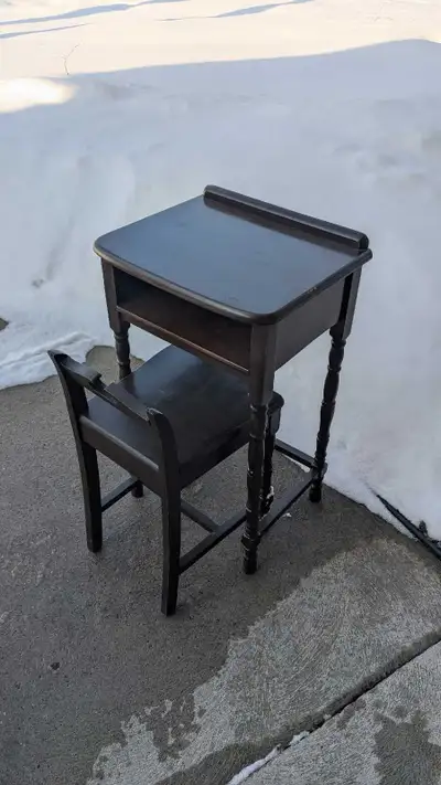 Wooden Accent Telephone Table and Chair, View more