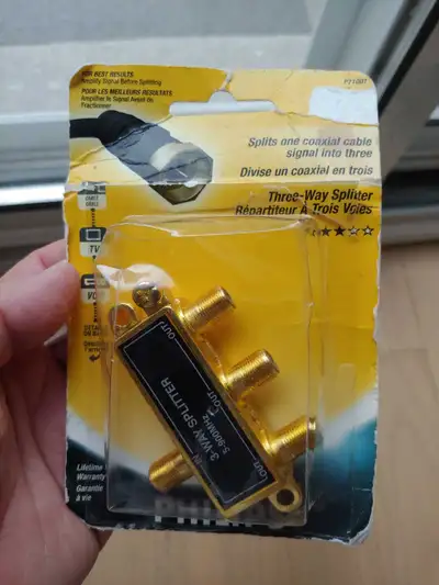 100% New Coaxial Cable 3-way Splitter, View more