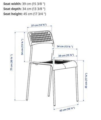 Chaise ADDE Ikea dans Chaises, Fauteuils inclinables  à Sherbrooke - Image 3