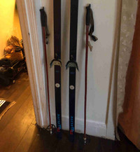 Elan Elite Vintage Cross country skis, bindings and poles 