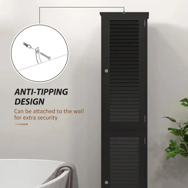 Narrow Bathroom Cabinet, Tall Bathroom Storage Cabinet with Shel in Storage & Organization in Markham / York Region - Image 6