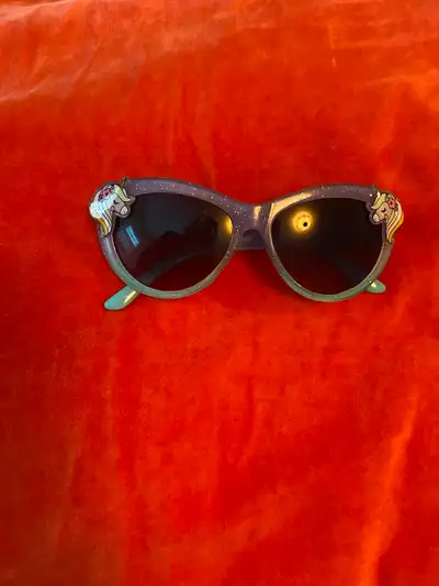 Sunglasses - Kids, unicorn, blue & purple sparkle, View more