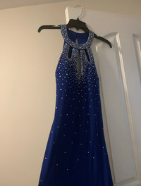 Crystal prom blue dress 