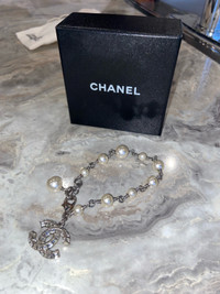 Authentic Chanel Pearl and Crystal Bracelet