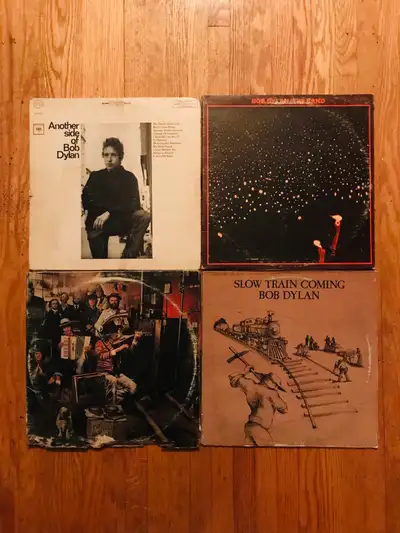 BOB DYLAN … 4 CLASSIC ROCK RECORD ALBUMS … CS 8993 … Another side of Bob Dylan … $ 10 … AB 201 … BOB...