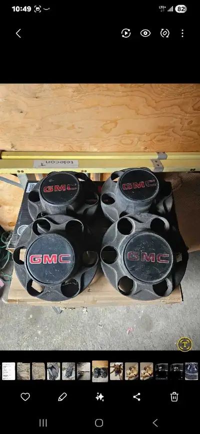 - 5 bolt gmc center caps $20.00 o.b.o - exhaust tips Make offers! - skull red light up hit hider - e...
