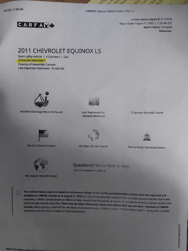 Chevrolet equinox for sale in Cars & Trucks in City of Toronto