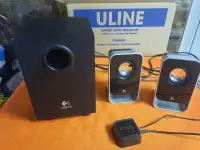 Logitech subwoofer and speakers available