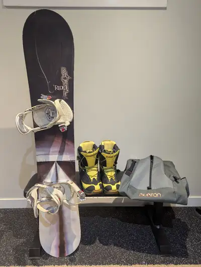 Snowboard, boots, bindings, & bag set - Ride Solomon Burton, View more