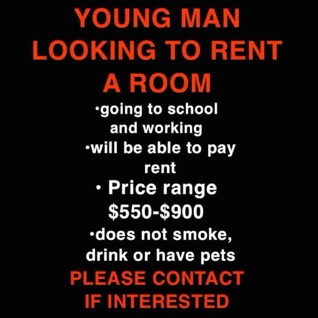 LOOKING FOR: Young man looking for a room or space to rent out   in Room Rentals & Roommates in Calgary