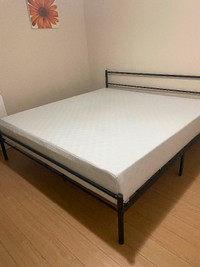 King Bed frame and mattress for sale, 2 years old.