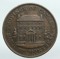 1842 BANK OF MONTREAL PROVINCE OF CANADA HALF PENNY BANK TOKEN