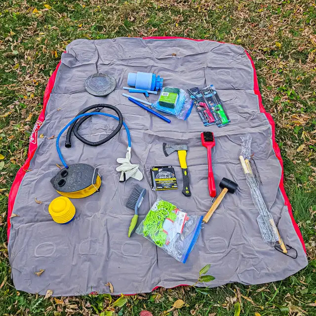Inflatable Mattress 6x5 Feet + Outdoor Camping Stuff