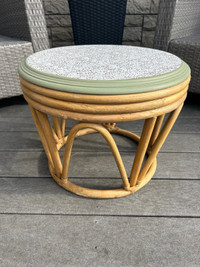 Boho rattan stool or plant stand