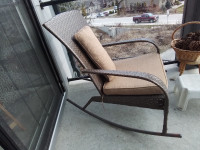 Deck wicker style rocking chair
