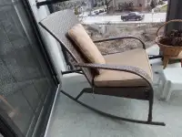 Deck wicker style rocking chair