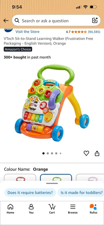 VTech Sit-to-Stand Learning Walker, View more