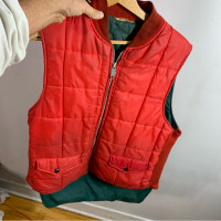 Vintage 70 s cherry red very cool vest for men / homme