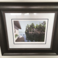 House on the lake scenic print