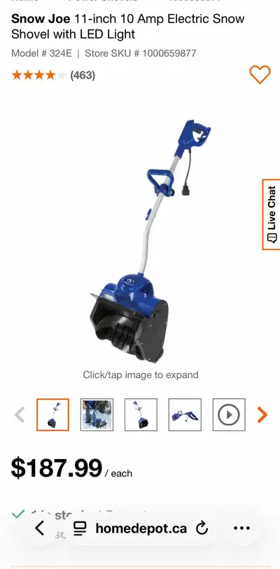 Snow Joe 11-inch 10 Amp Electric Snow Shovel , View more